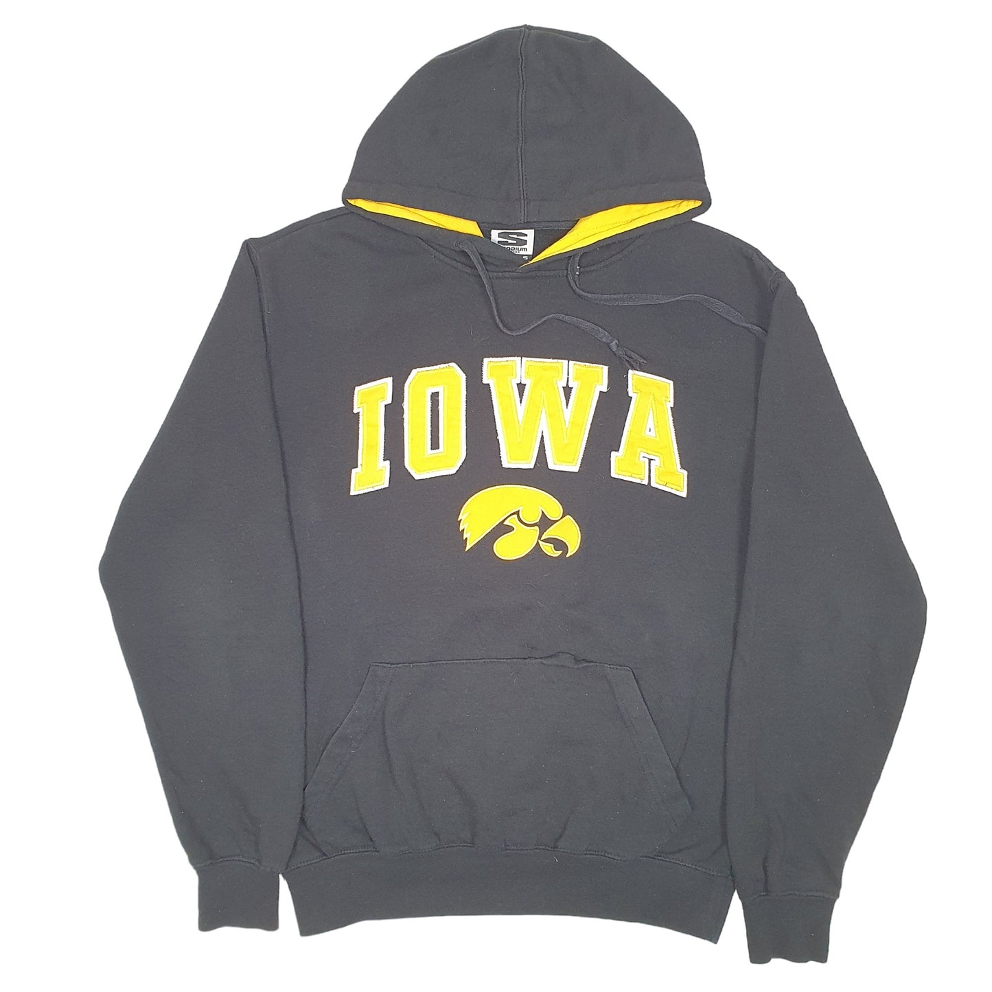 Mens Black Stadium Athletics Iowa Hawkeyes American Football Hoodie Jumper