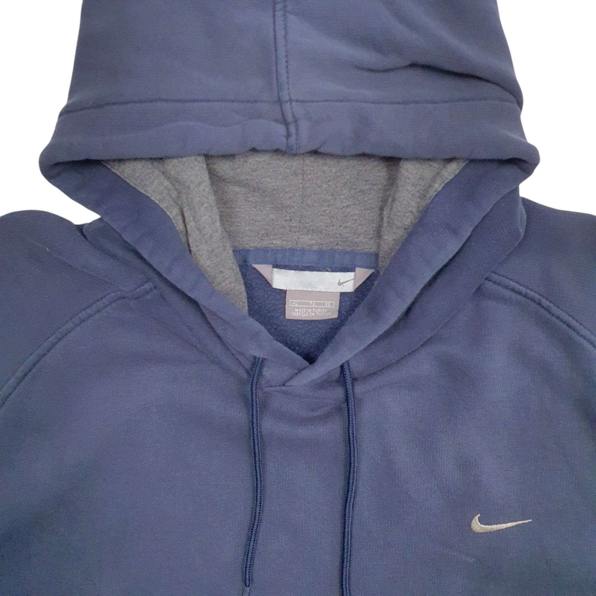 Mens Navy Nike 2000's Vintage Hoodie Jumper