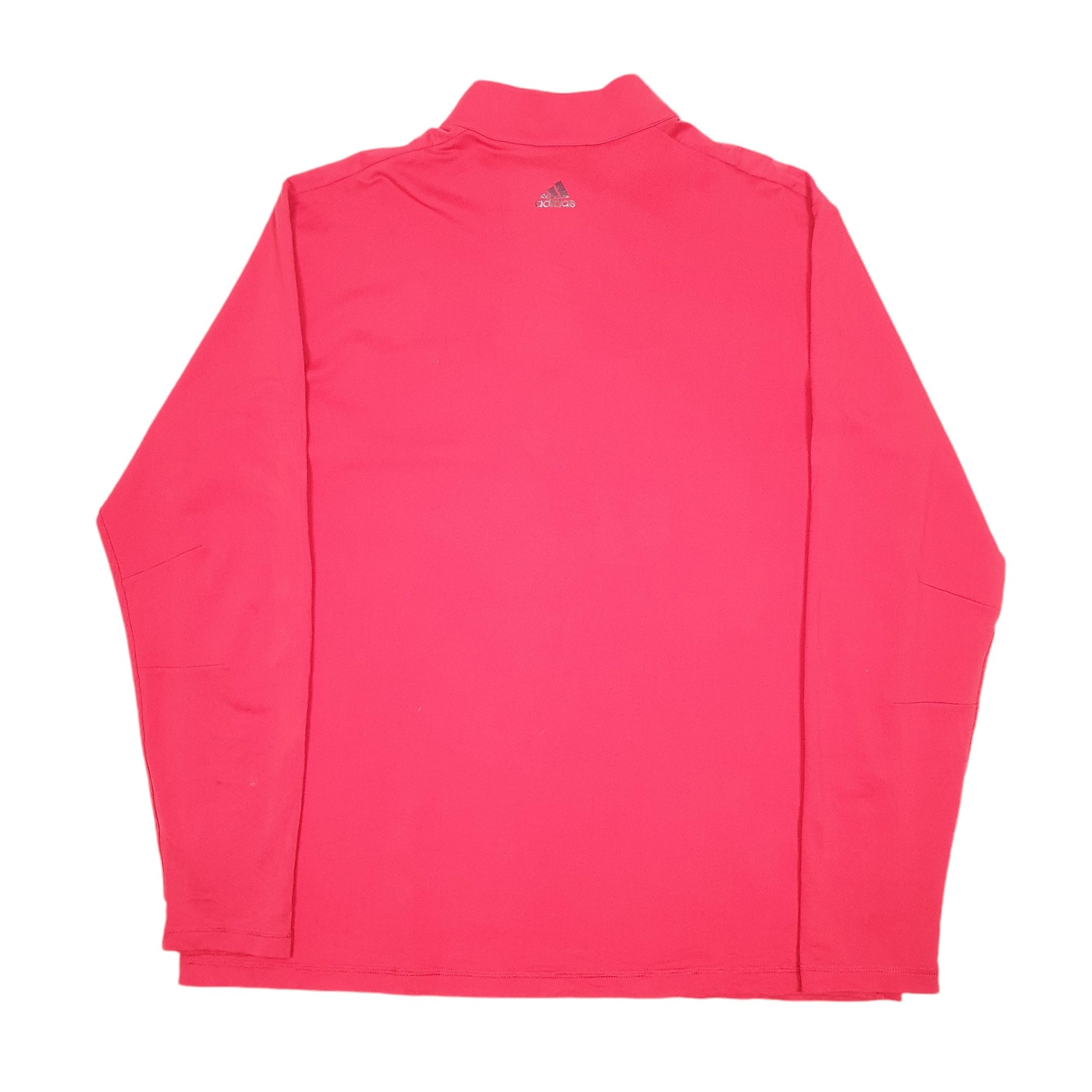 Mens Red Adidas Climalite Workout Gym Golf Experian Active Quarter Zip Jumper