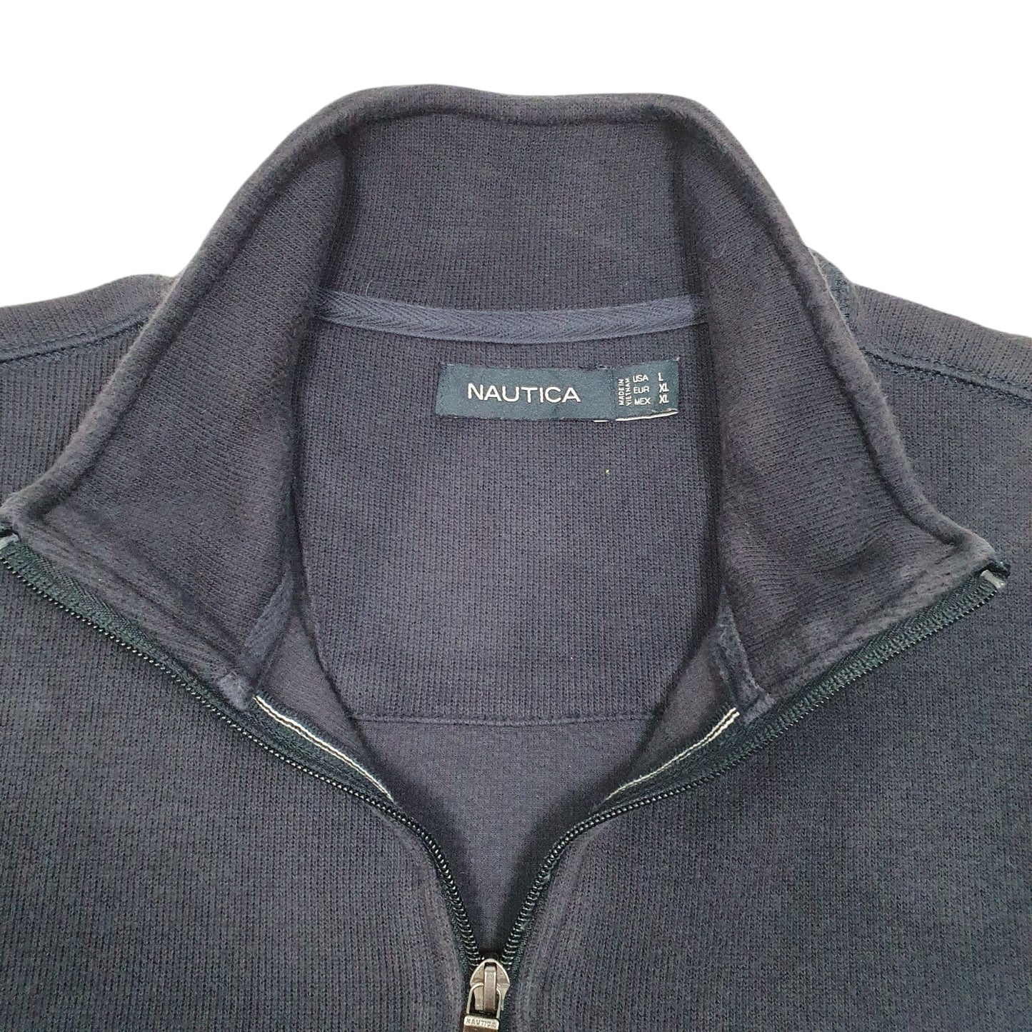 Mens Navy Nautica  Quarter Zip Jumper