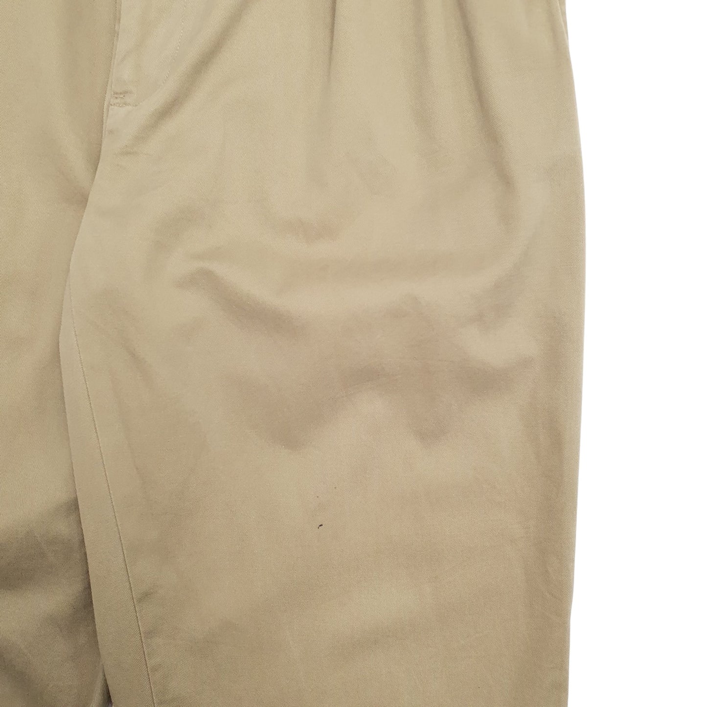 Mens Khaki Polo Ralph Lauren Double Pleated Chino Trousers