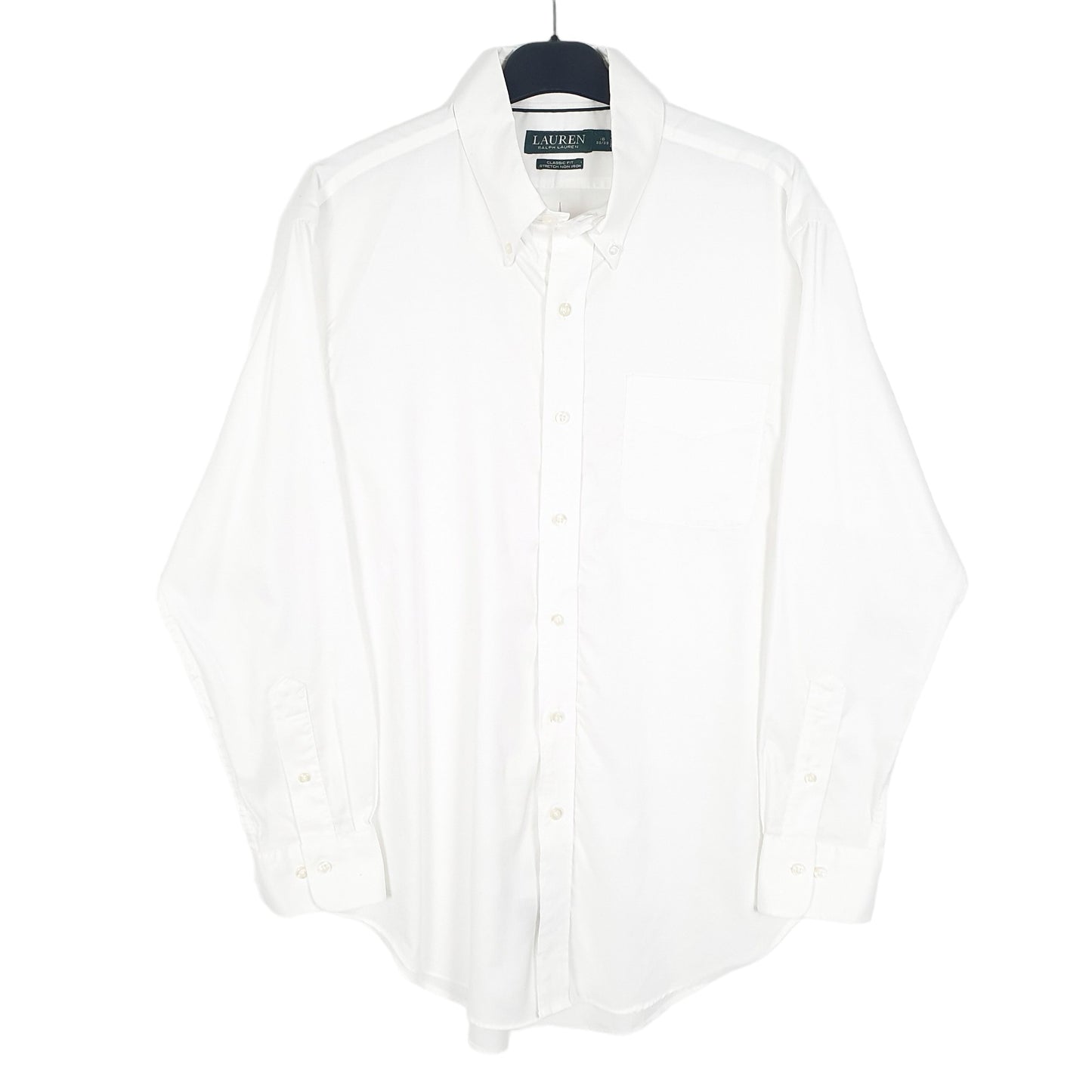 Mens White Polo Ralph Lauren Oxford Long Sleeve Shirt