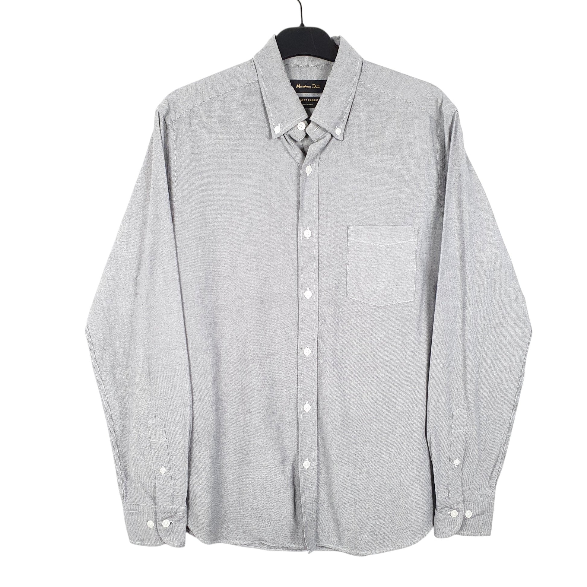 Mens Grey Massimo Dutti  Long Sleeve Shirt