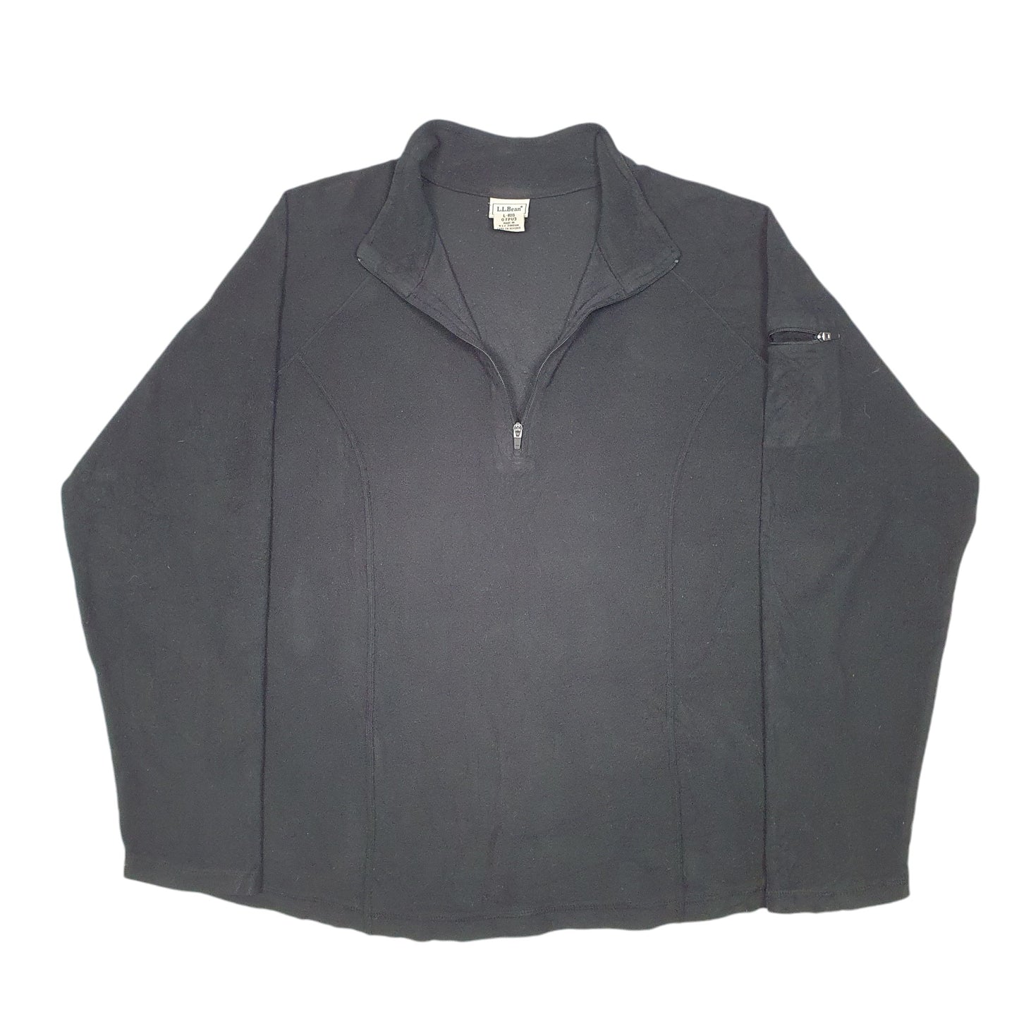 Womens Black L.L.Bean Misses Sweater Quarter Zip Jumper