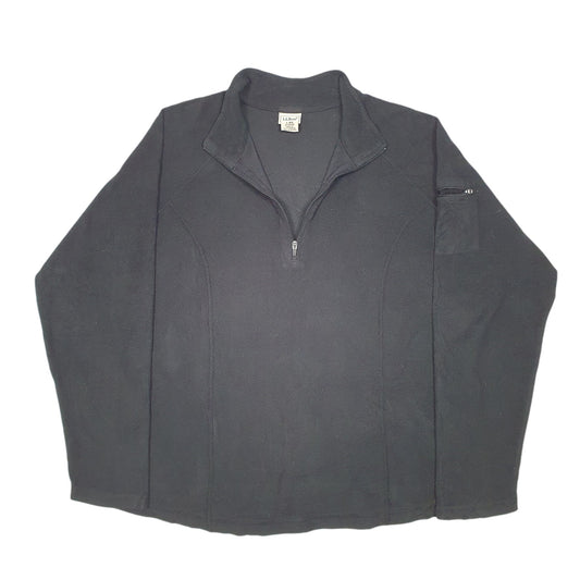Womens Black L.L.Bean Misses Sweater Quarter Zip Jumper