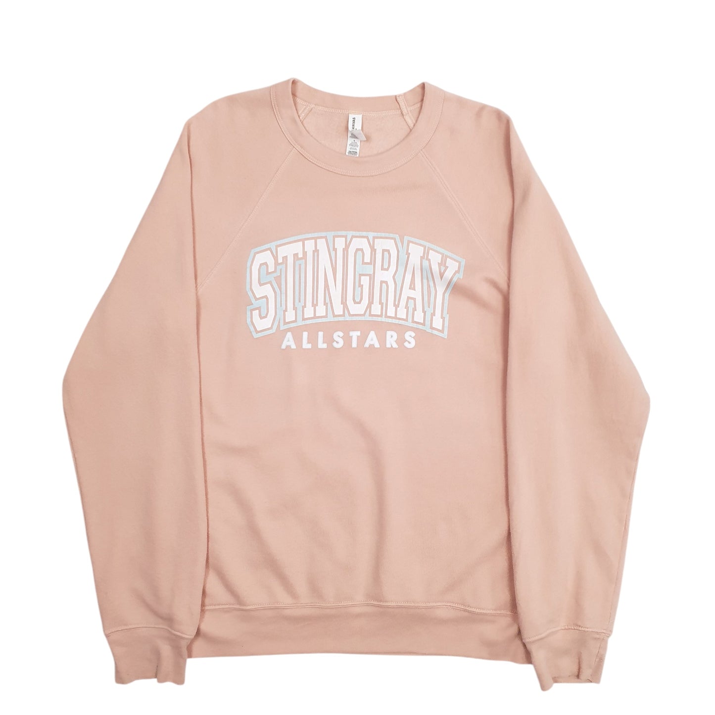 Womens Peach Bella + Canvas Stingray Allstars Spellout Crewneck Jumper