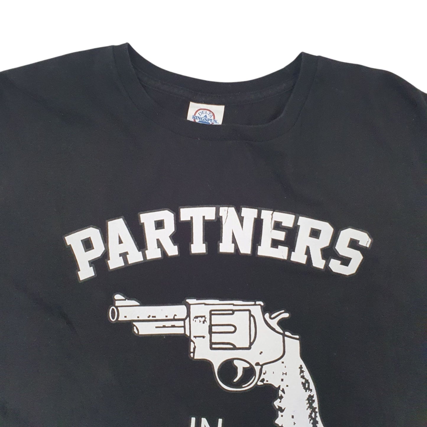 Mens Black Delta Apparel Graphic Short Sleeve T Shirt