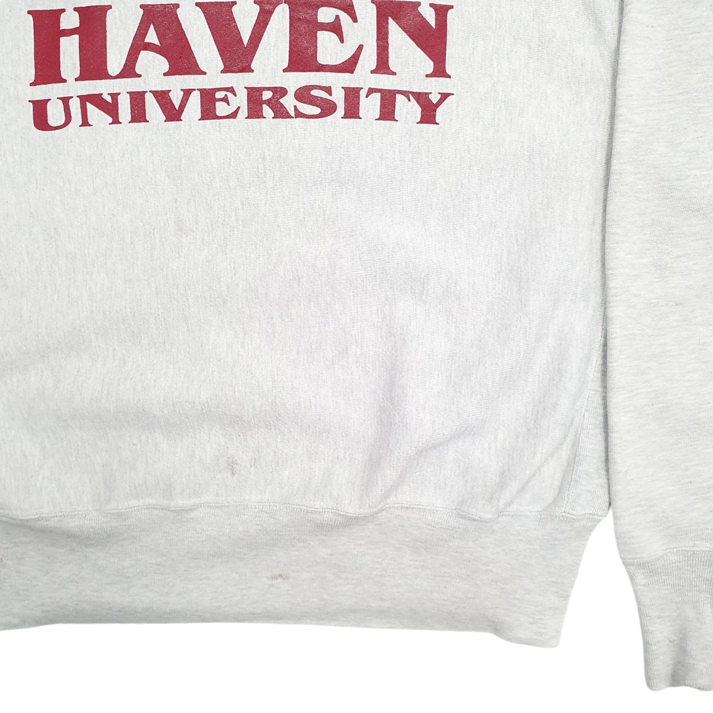 Mens Grey Champion Lock Haven University Football Reverse Weave Vintage 90's Crewneck Jumper