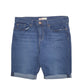 Womens Blue Levis Signature Bermuda Shorts Stretch Fit Denim Shorts