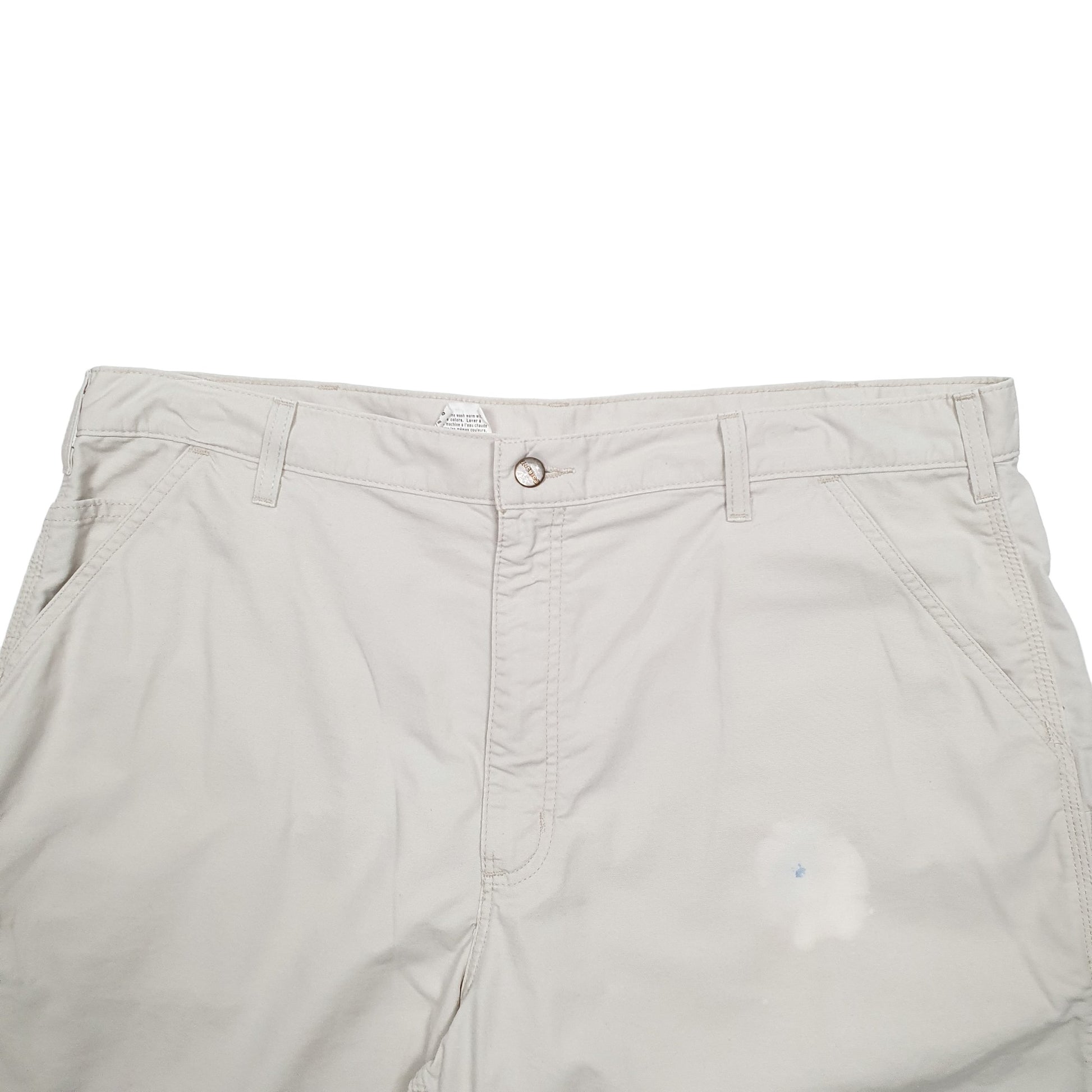 Mens Cream Carhartt Workwear B144 Carpenter Shorts