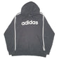Mens Black Adidas Spellout Hoodie Jumper