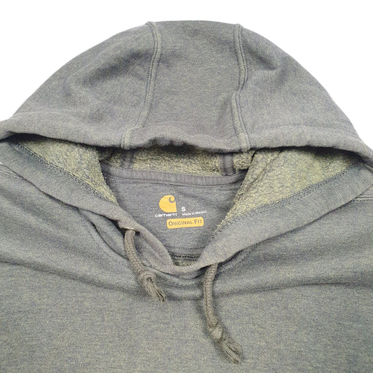 Mens Khaki Carhartt Workwear Spellout Hoodie Jumper