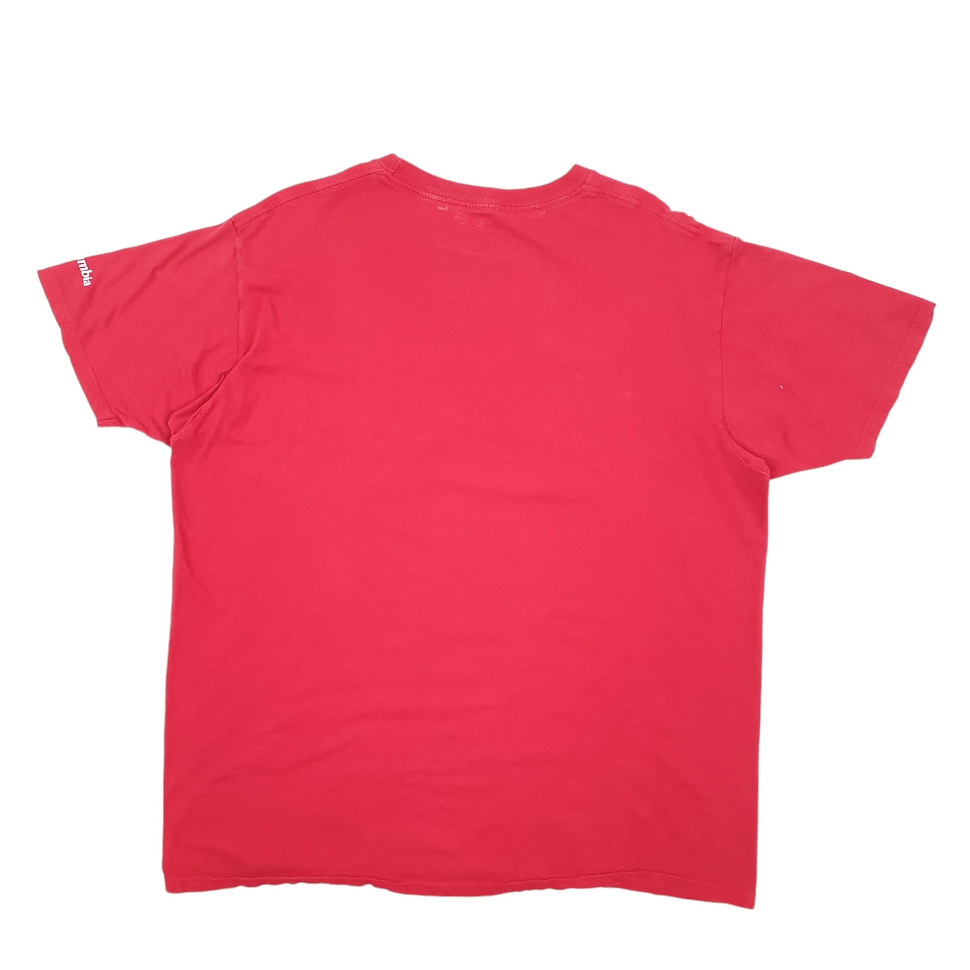 Mens Red Columbia Sportswear  Short Sleeve T Shirt