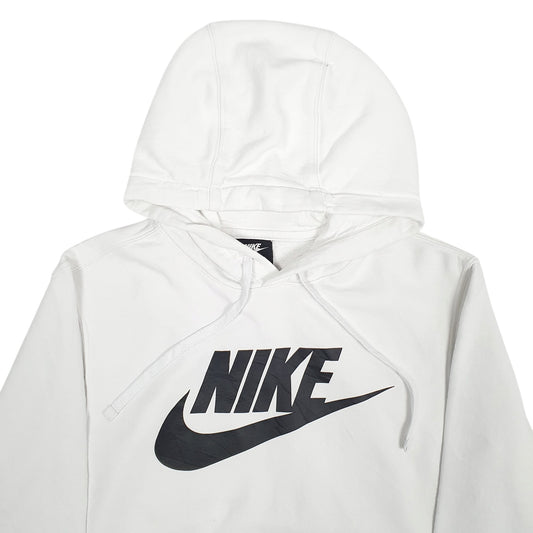 Womens White Nike Spellout Hoodie Jumper