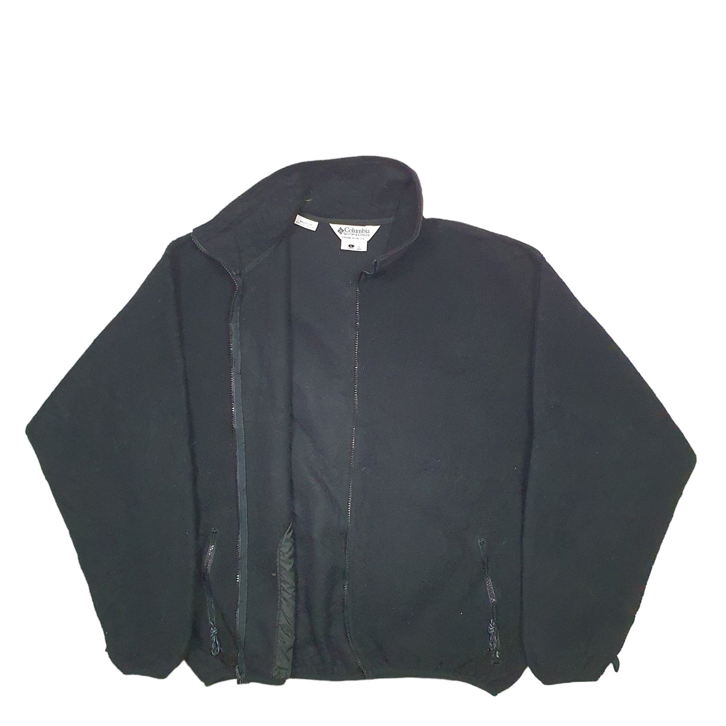 Mens Black Columbia Fleece Full Zip Jumper
