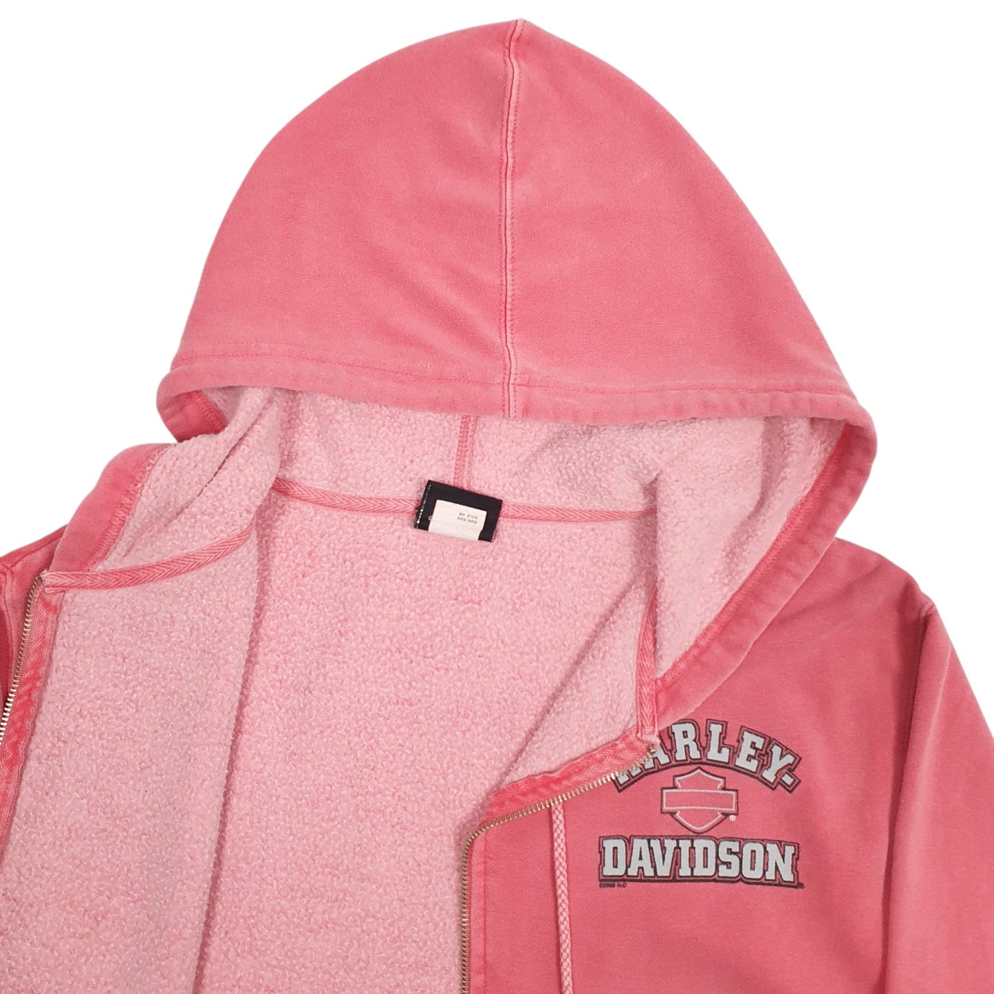 Womens Pink Harley Davidson  Full Zip Jumper