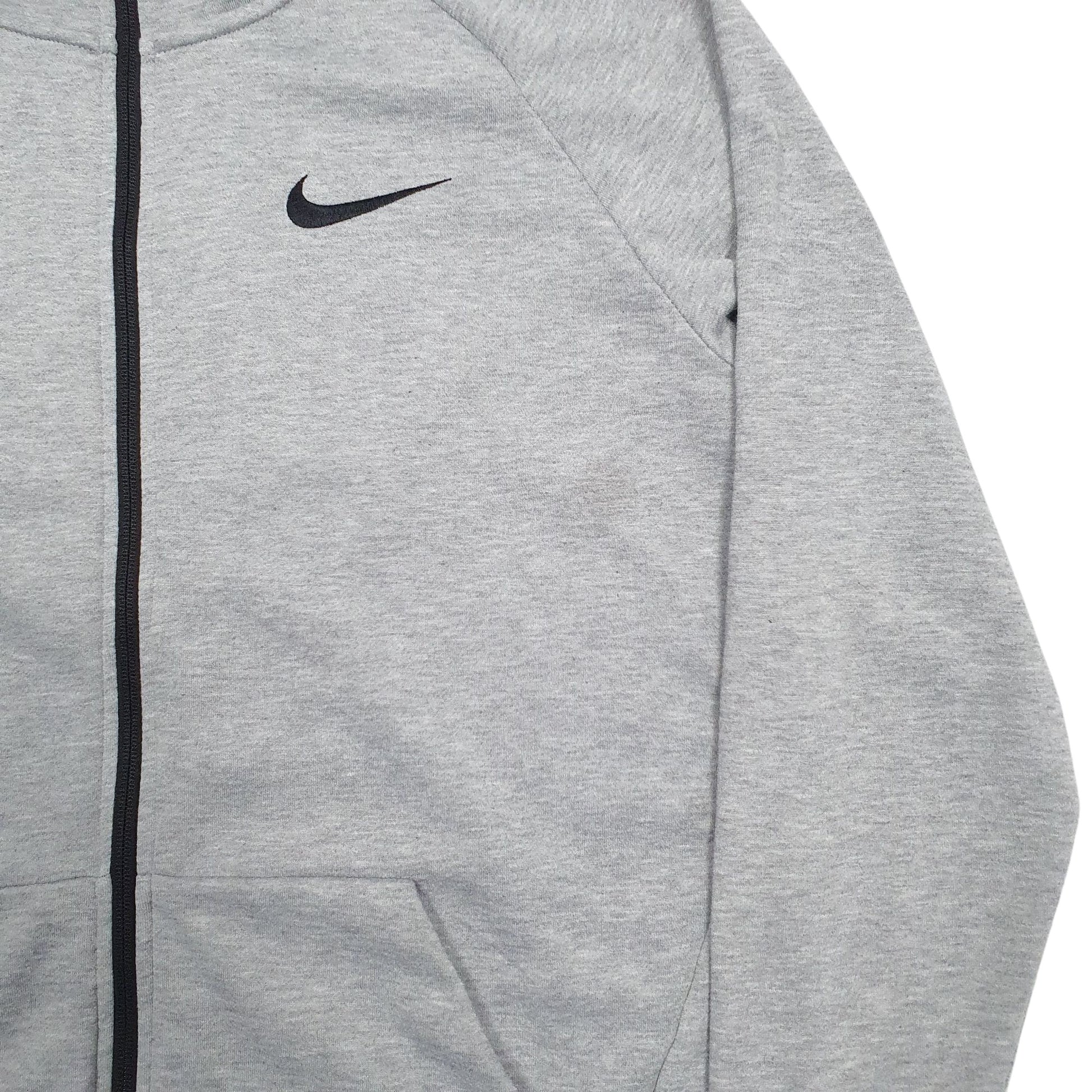 Mens Grey Nike Dri-Fit Active Wear Full Zip Jumper