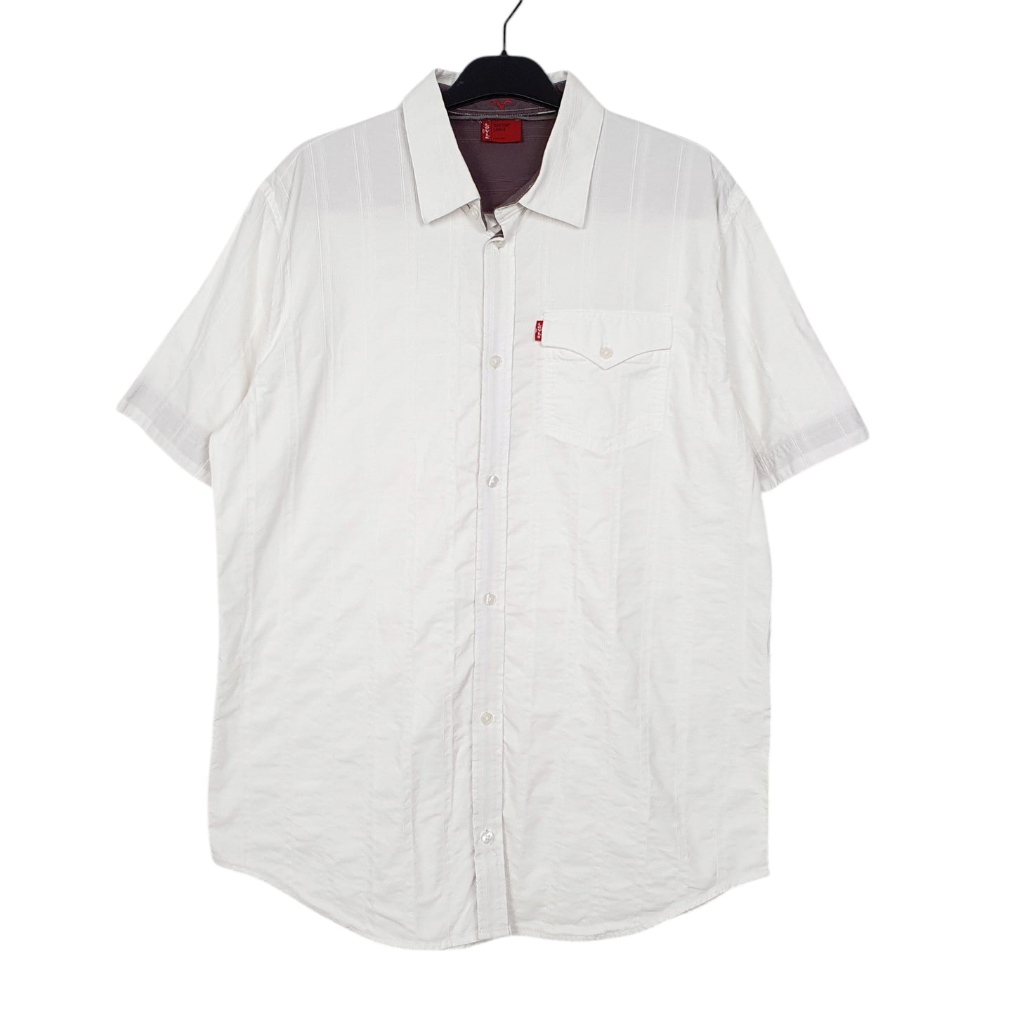 Mens White Levis Red Tab Short Sleeve Shirt