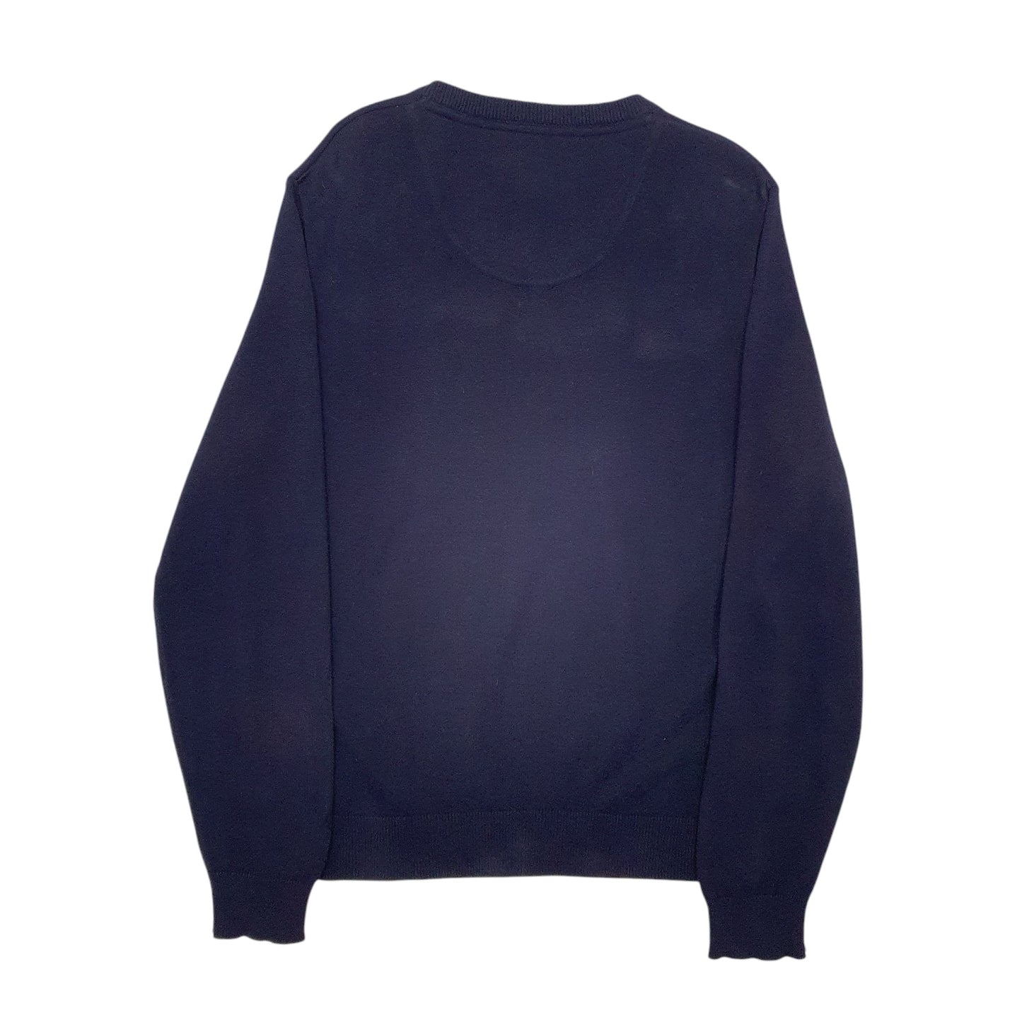 Mens Navy Quba & Co Knitwear V Neck Jumper