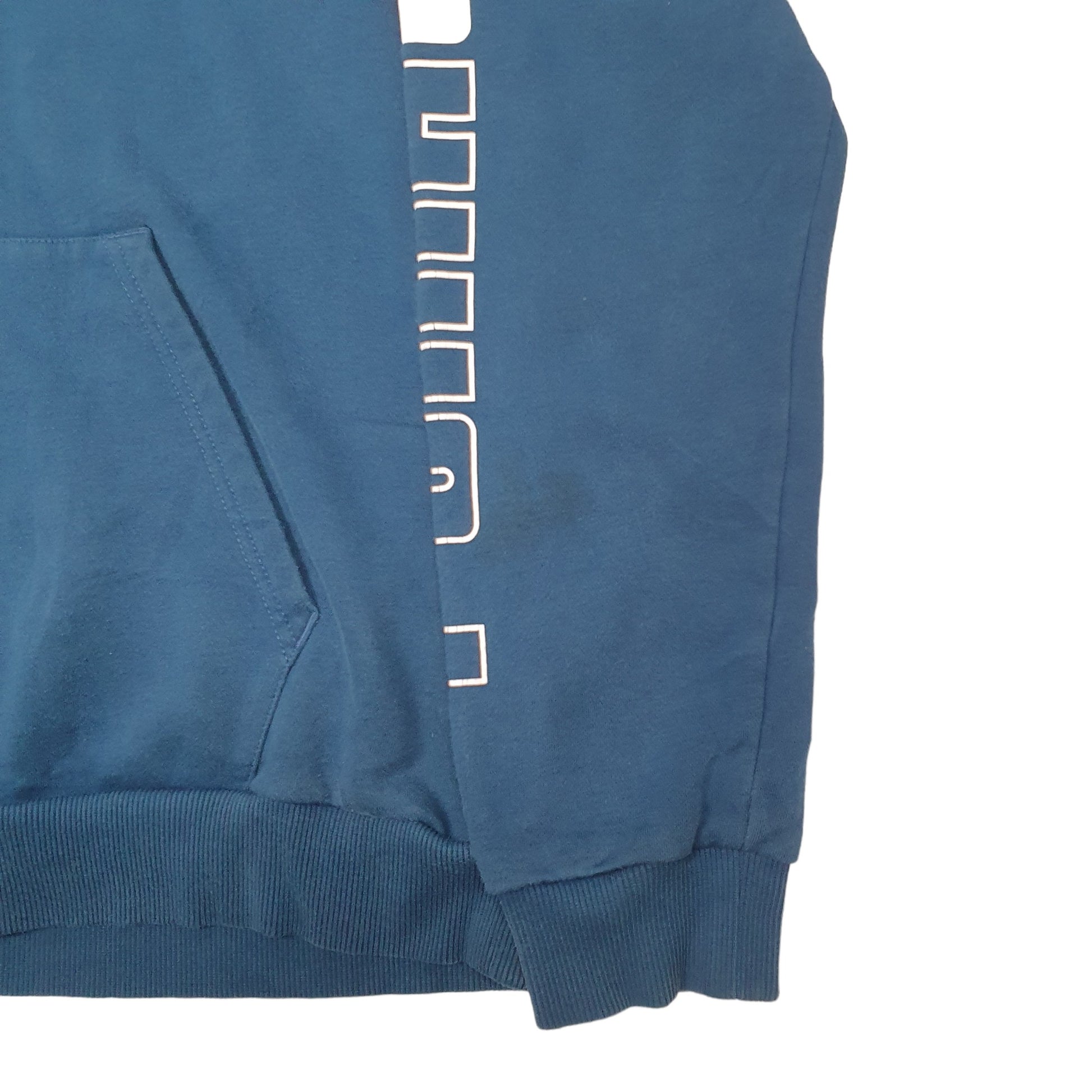 Mens Blue Puma Spellout Hoodie Jumper