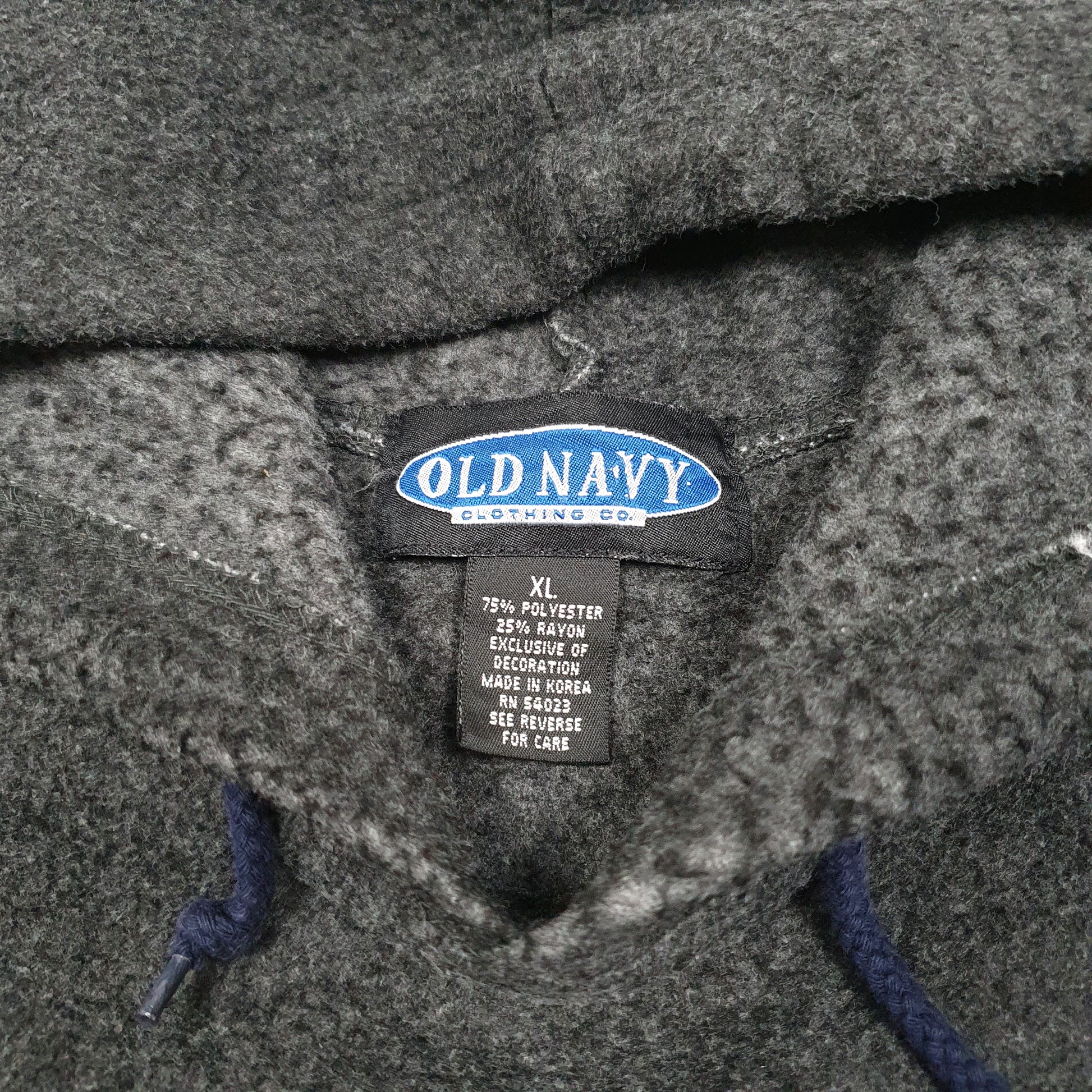 Mens Grey Old Navy Spellout Hoodie Jumper