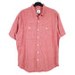 Mens Red Old Navy Chambray Short Sleeve Shirt