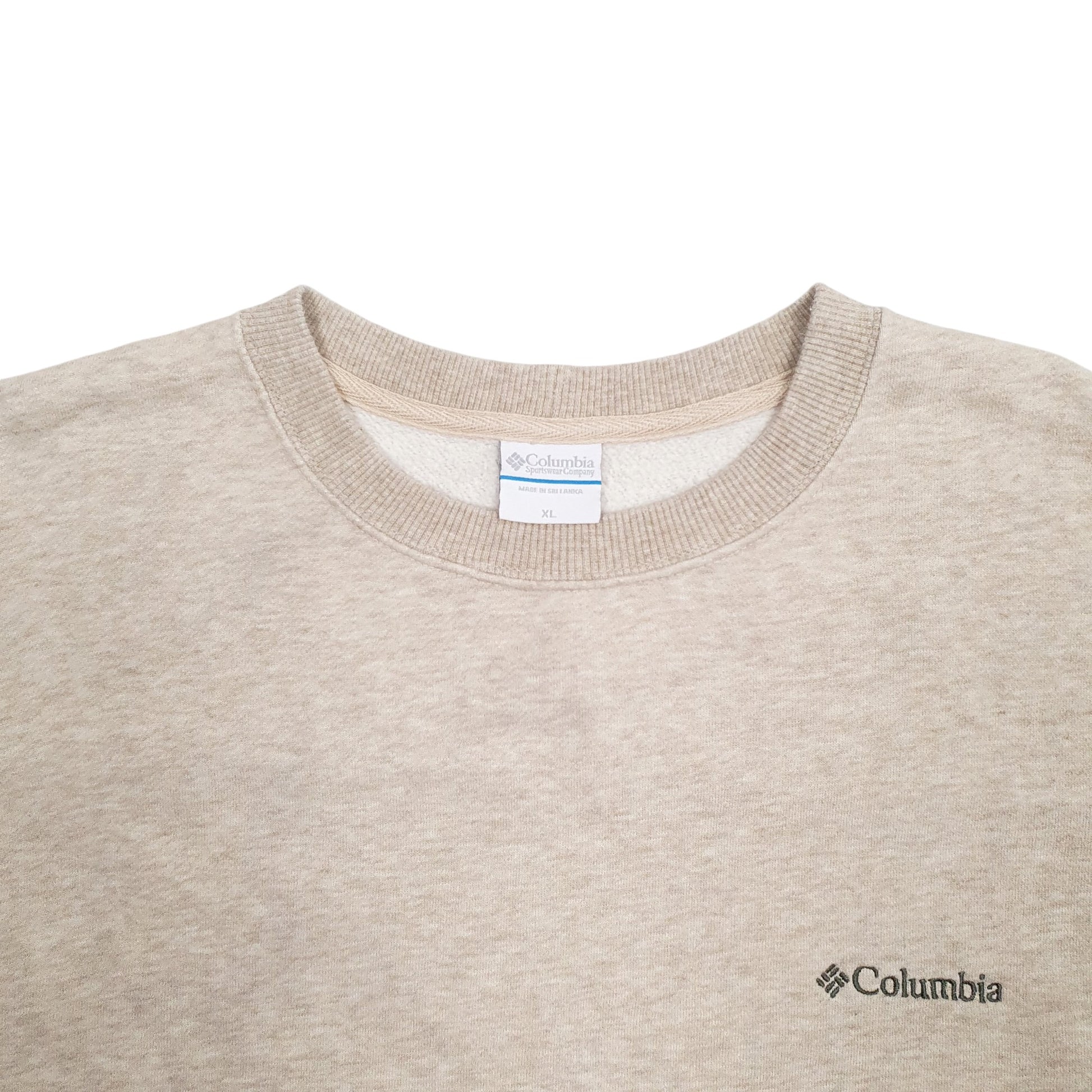 Mens Beige Columbia  Crewneck Jumper