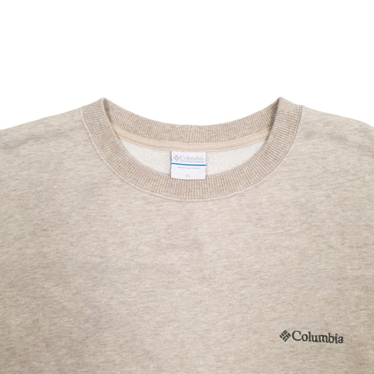 Mens Beige Columbia  Crewneck Jumper