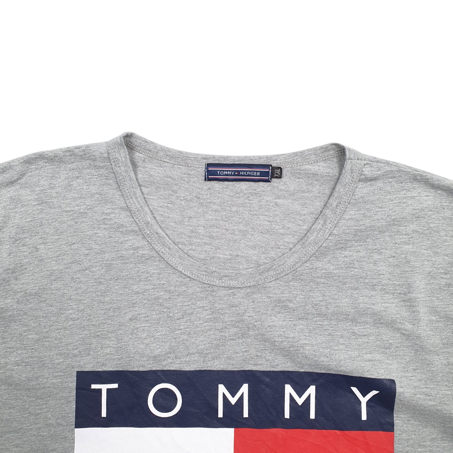 Mens Grey Tommy Hilfiger Spellout Short Sleeve T Shirt