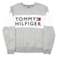 Mens Grey Tommy Hilfiger Spellout Crewneck Jumper