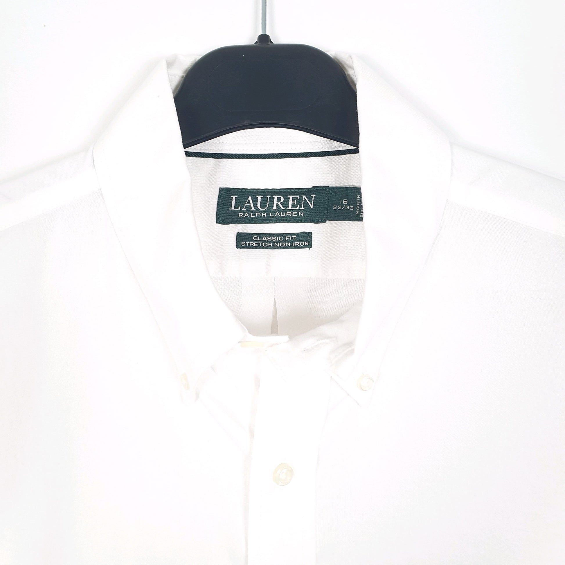 Mens White Polo Ralph Lauren Oxford Long Sleeve Shirt