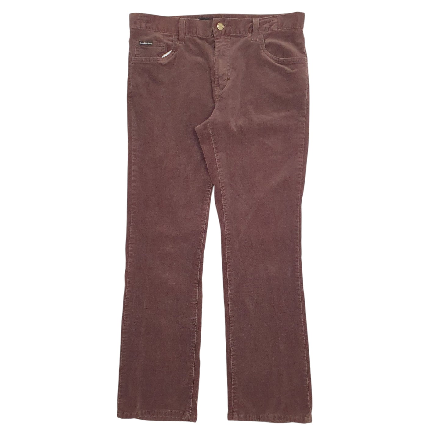 Womens Brown Calvin Klein Bootcut Corduroy Trousers