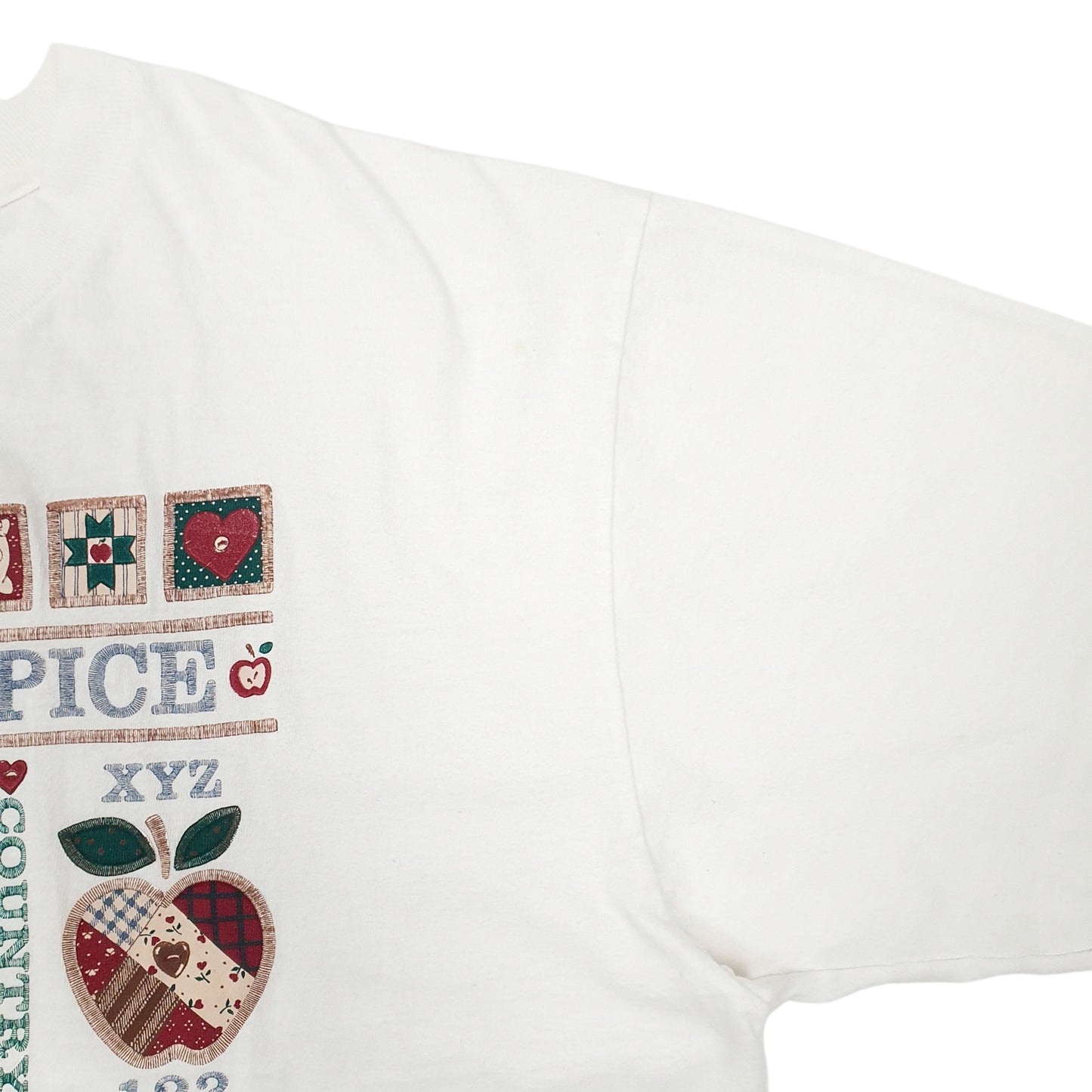 Mens White Hanes Single Stitch Vintage 90s Short Sleeve T Shirt