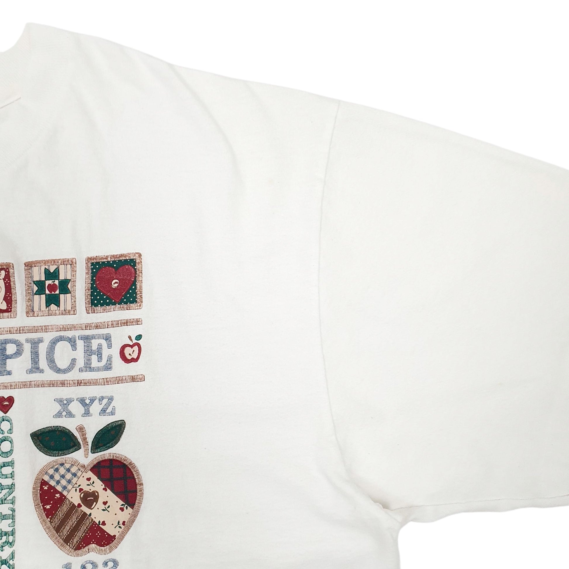 Mens White Hanes Single Stitch Vintage 90s Short Sleeve T Shirt