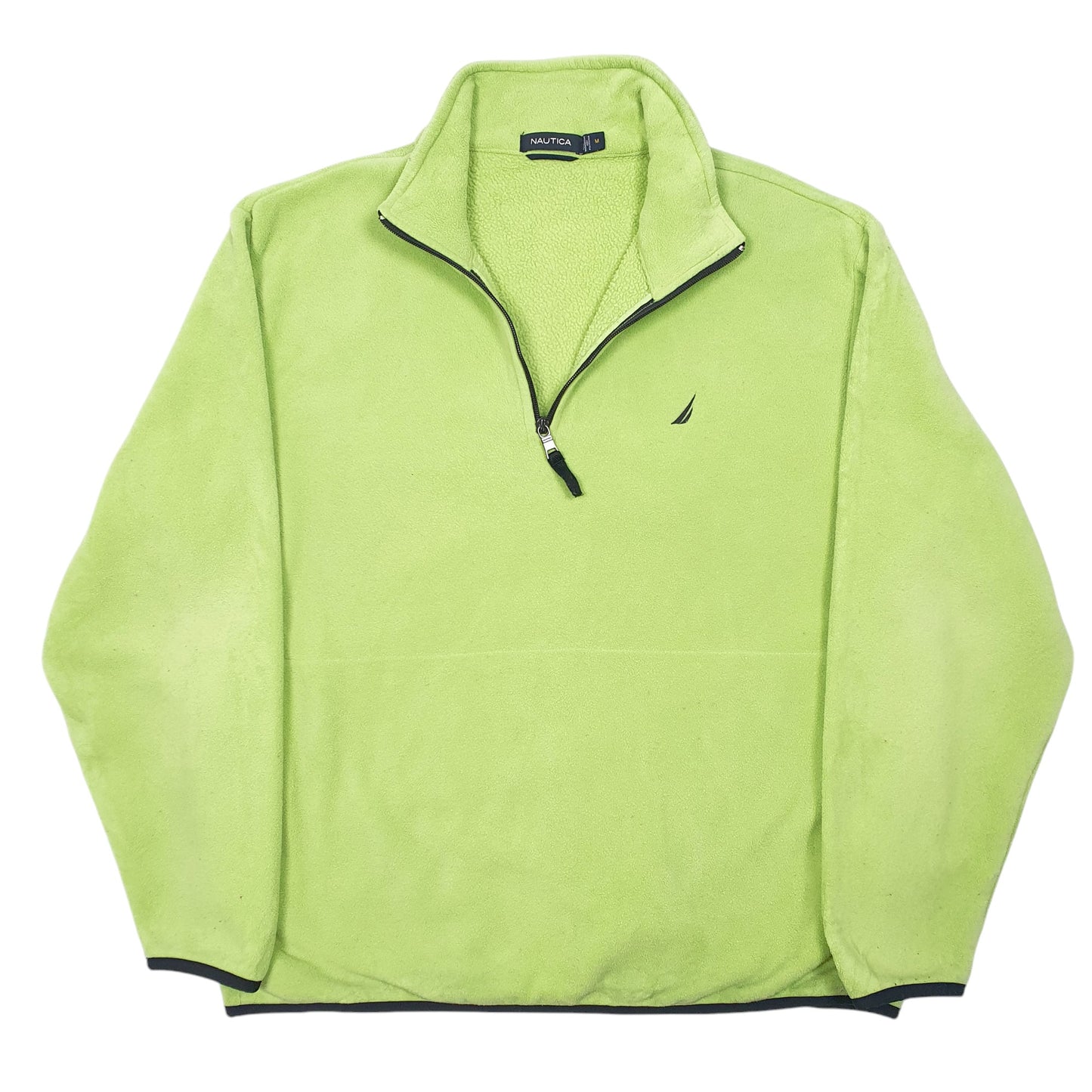Mens Green Nautica  Quarter Zip Jumper
