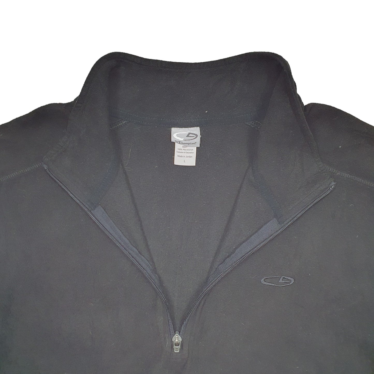 Mens Black Champion  Quarter Zip Jumper