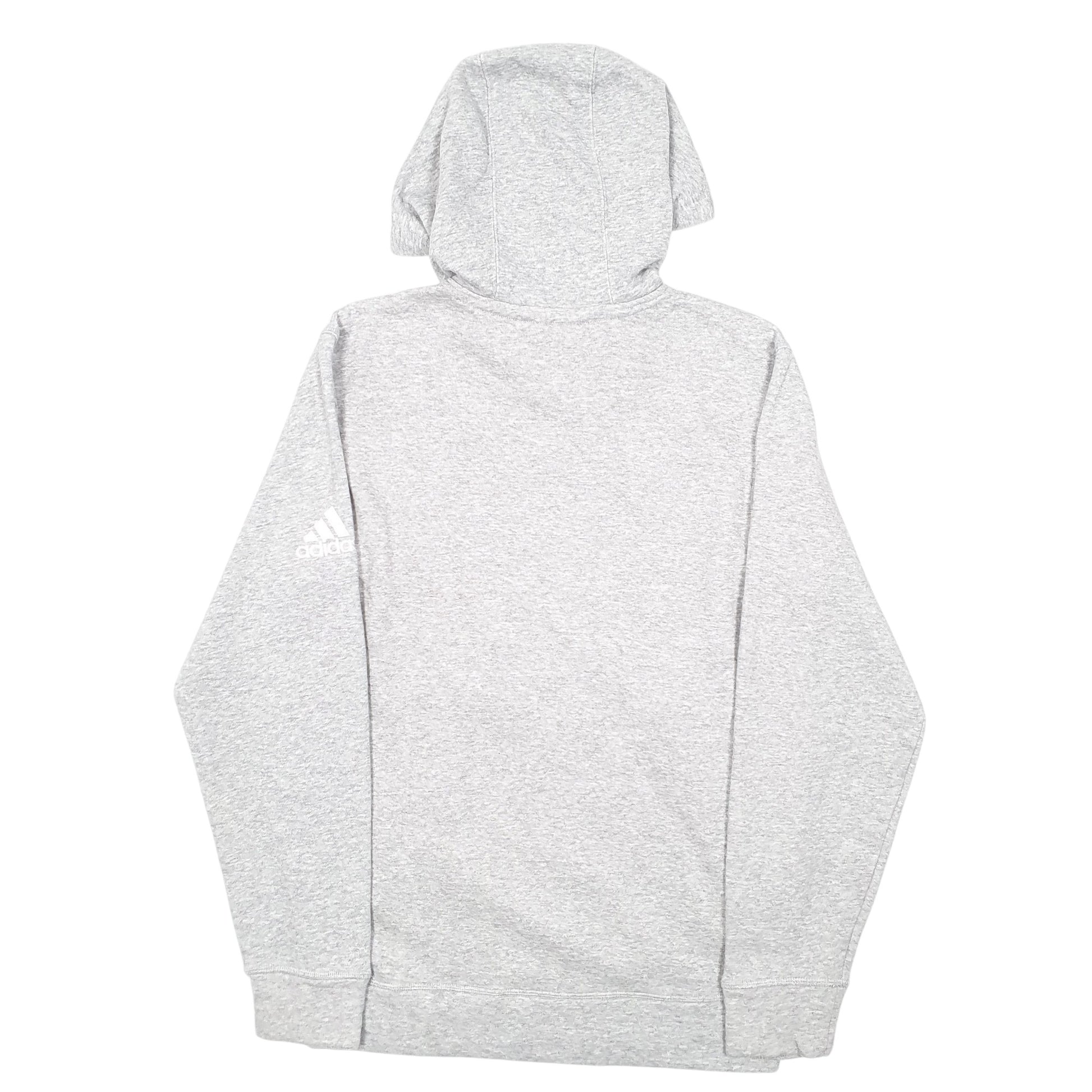 Mens Grey Adidas Volleyball Academy Indianapolis USA Spellout Hoodie Jumper