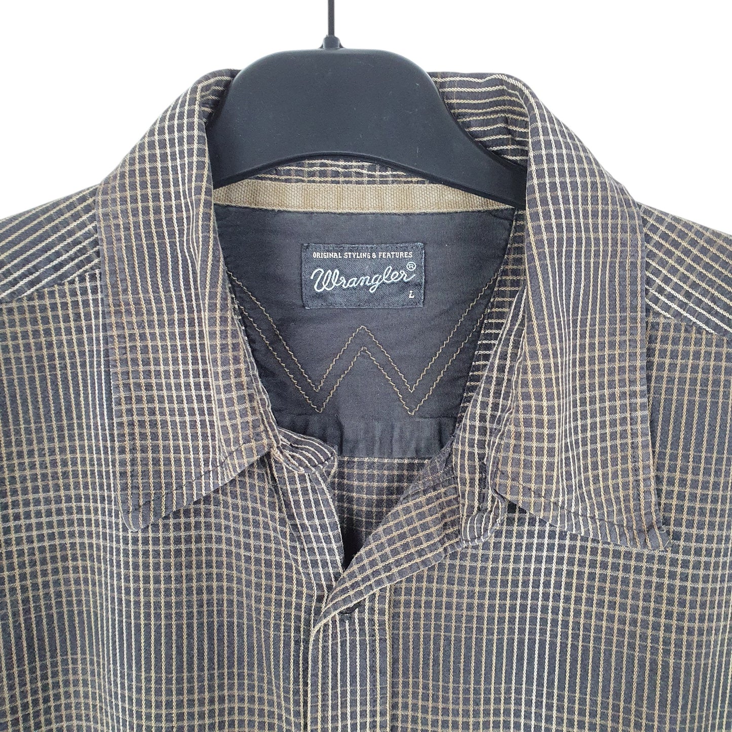 Mens Black Wrangler  Long Sleeve Shirt