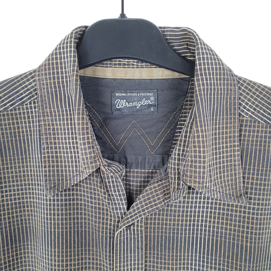 Mens Black Wrangler  Long Sleeve Shirt