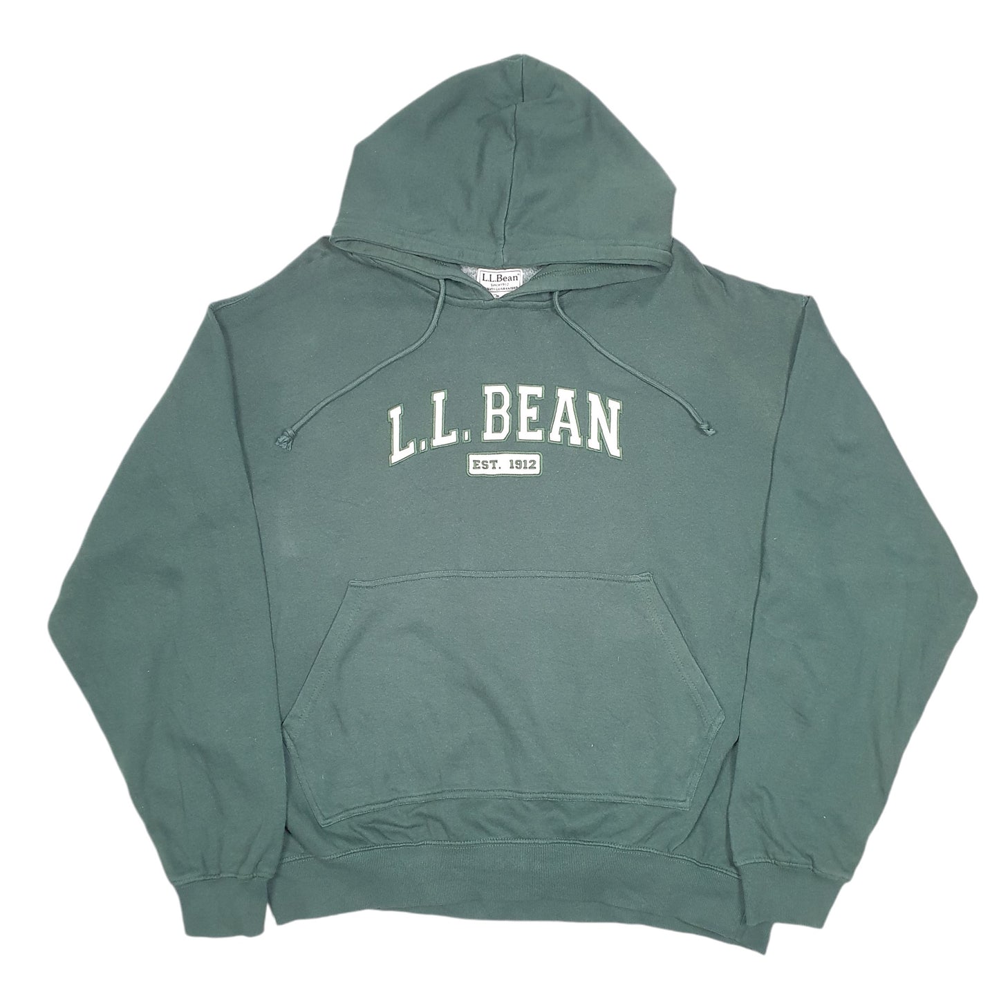 Mens Green L.L.Bean Spellout 1922 Outdoors Hoodie Jumper