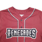 Mens Burgundy Holloway MLB Baseball Jersey Renegades USA College Short Sleeve T Shirt