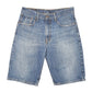 Mens Blue Levis Denim Jeans Jorts 569 Relaxed Baggy Disressed Denim Shorts