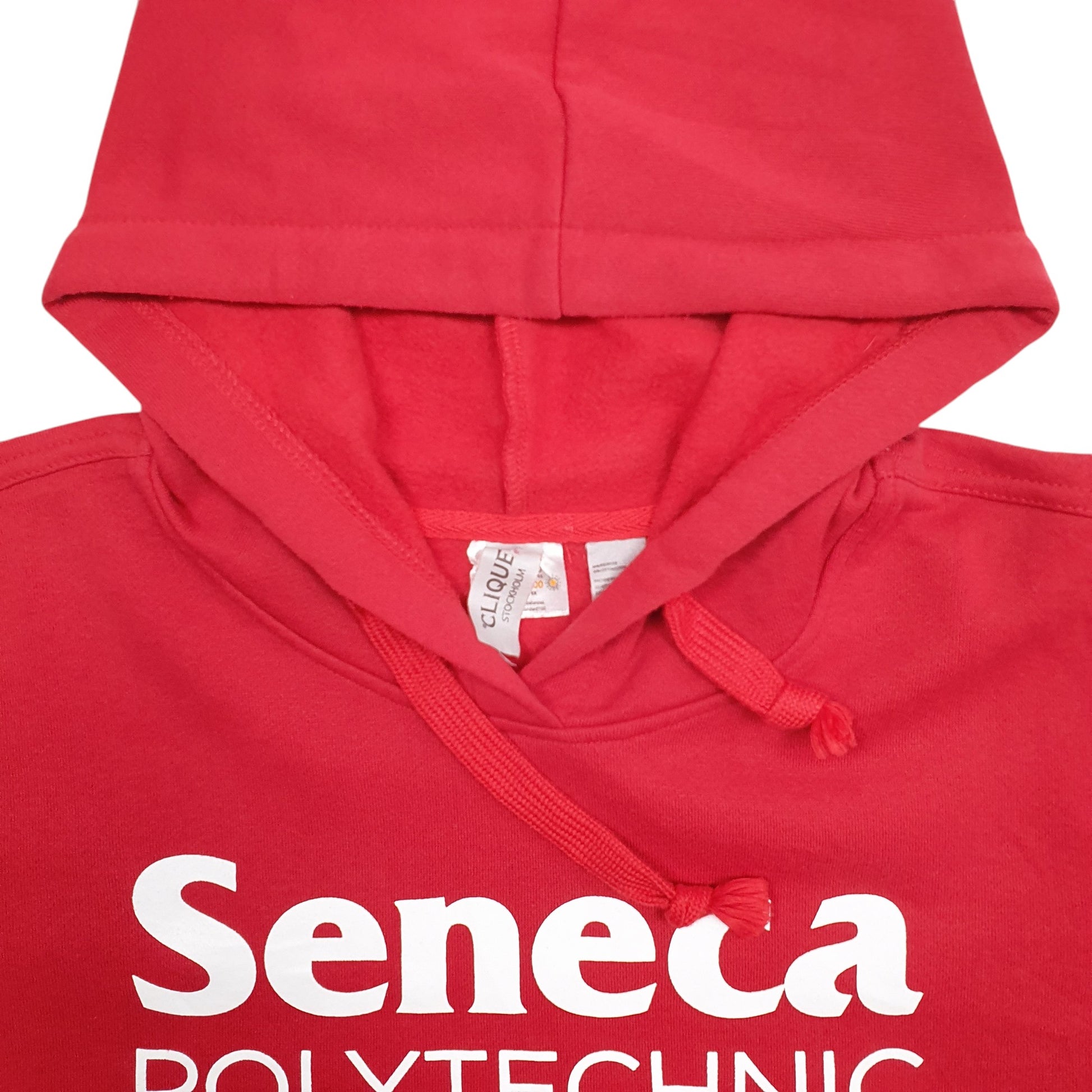 Mens Red Clique Seneca Polytechnic Hoodie Jumper