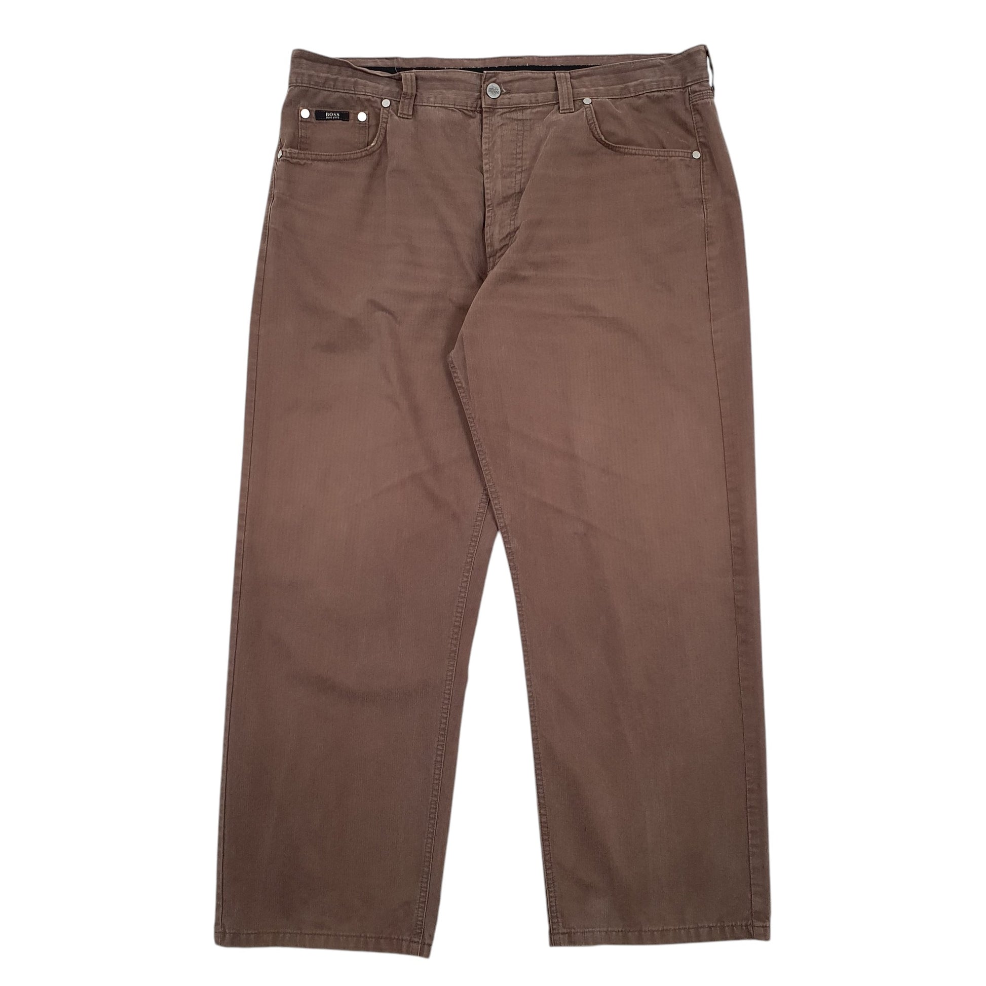 Mens Brown Hugo Boss Vintage Chino Trousers