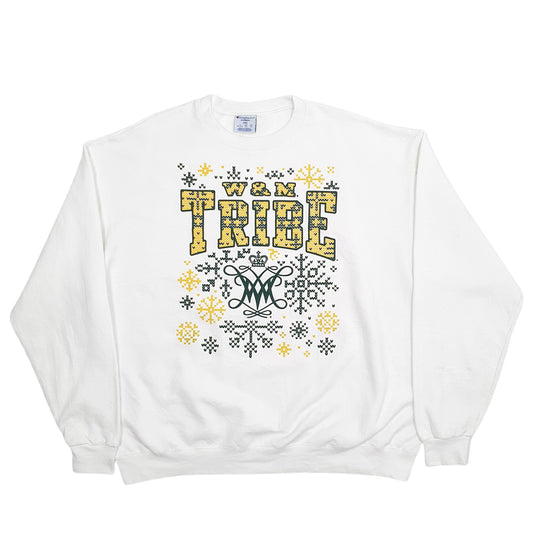 Mens White Champion Tribe Crewneck Jumper
