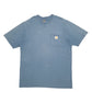 Mens Blue Carhartt Tall Short Sleeve T Shirt