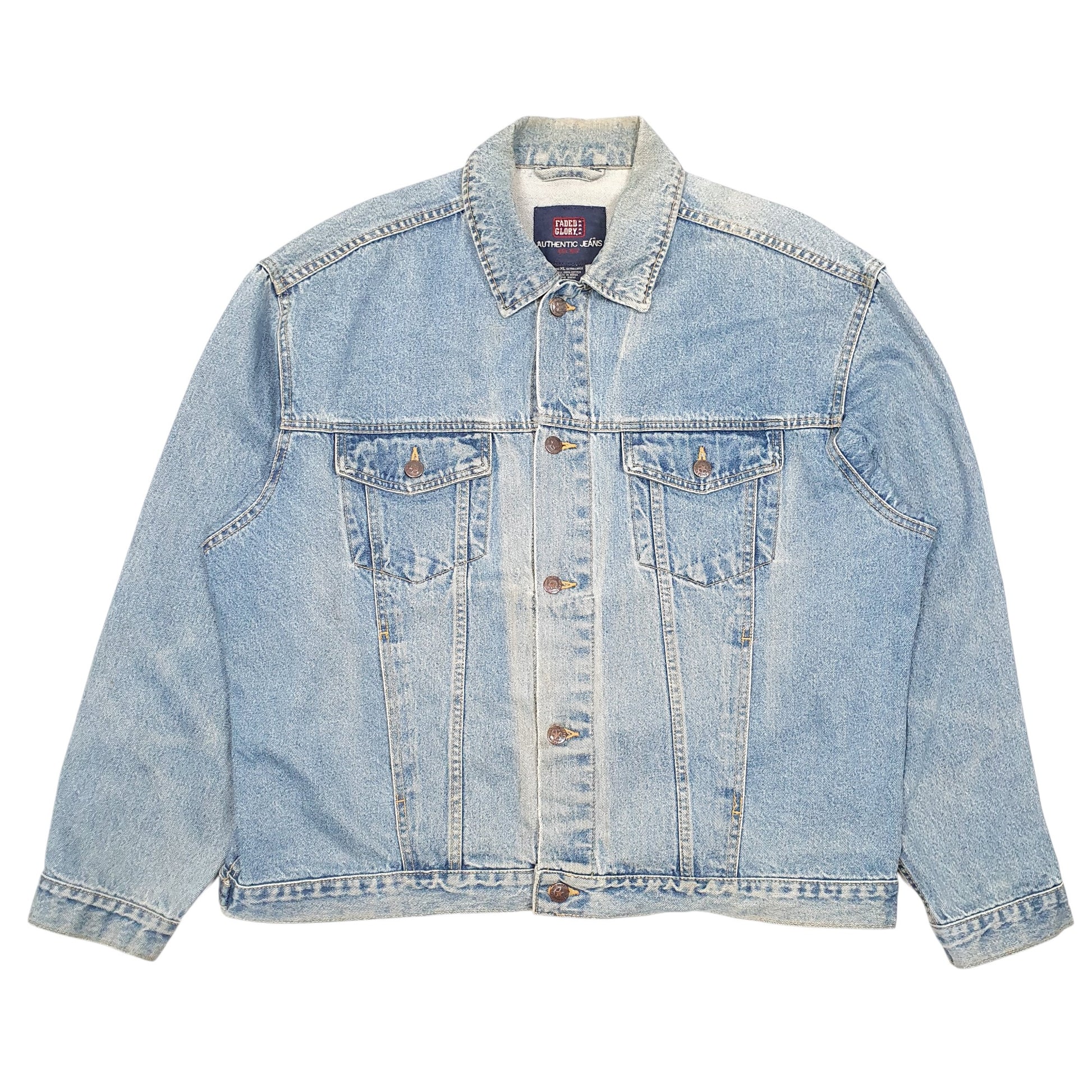 Mens Blue Faded Glory Type 3 Trucker  Coat