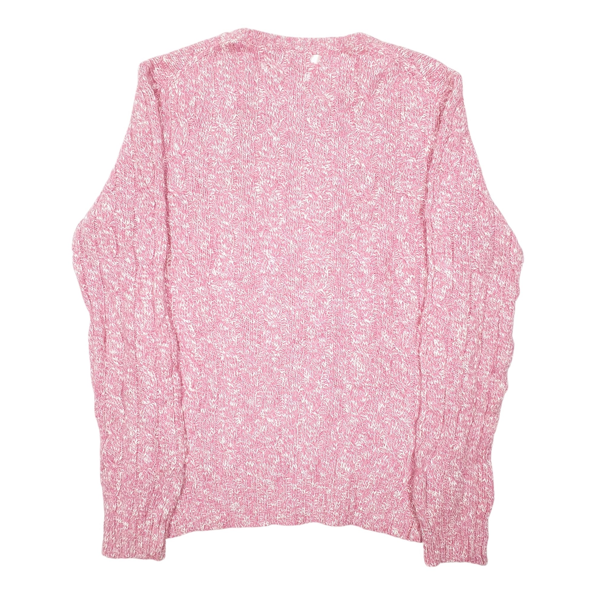 Womens Pink Polo Ralph Lauren Cable Knit Crewneck Jumper