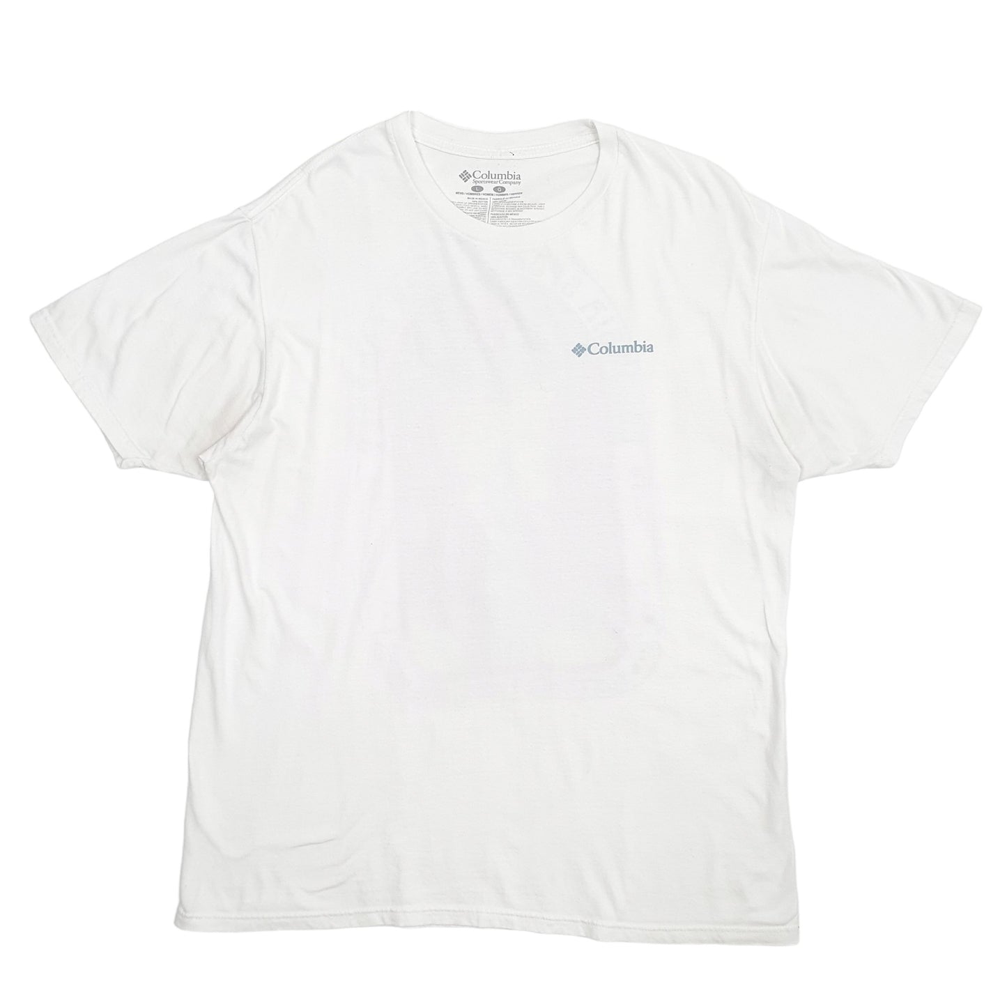 Mens White Columbia Sportswear  Short Sleeve T Shirt