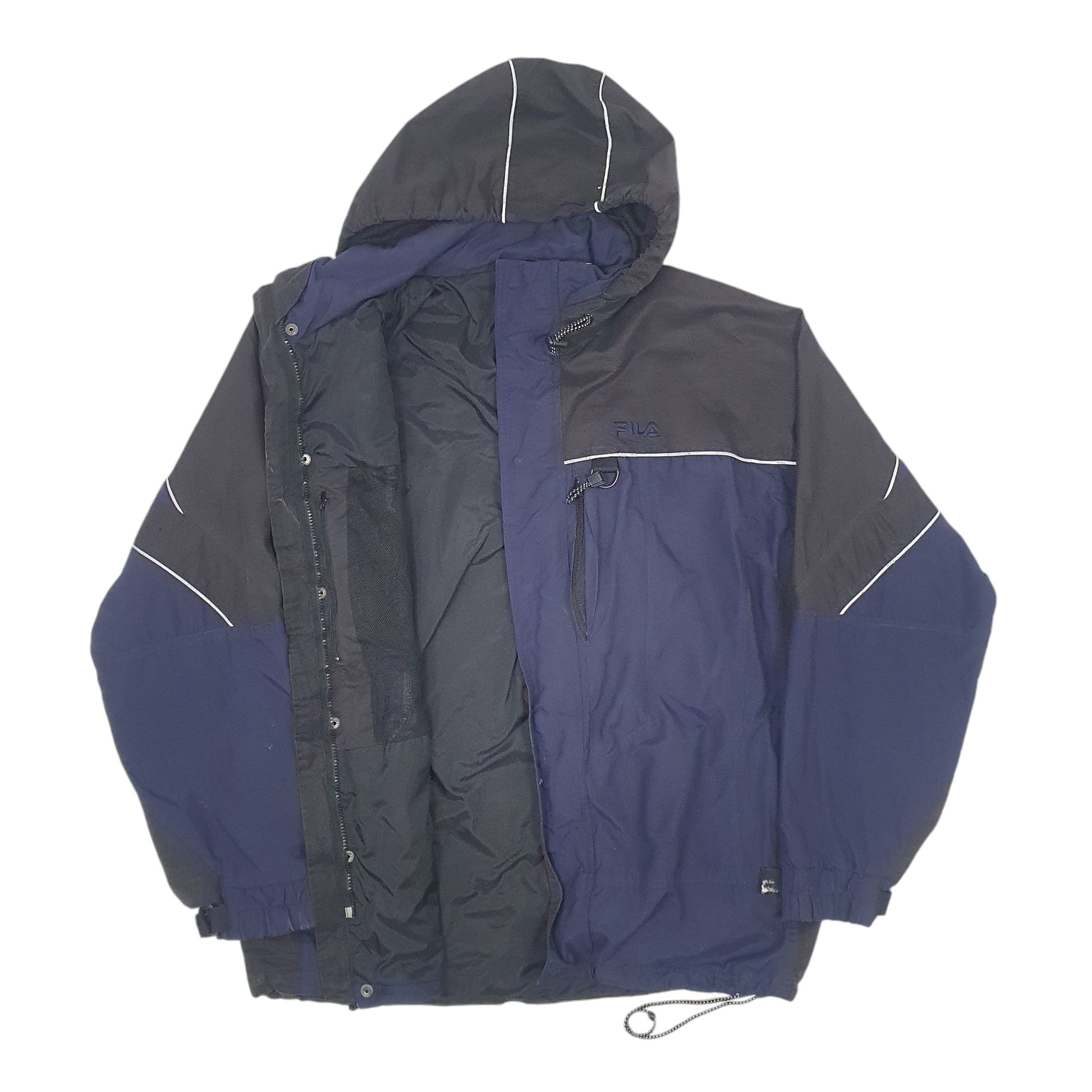 Mens Navy Fila  Full Zip Coat